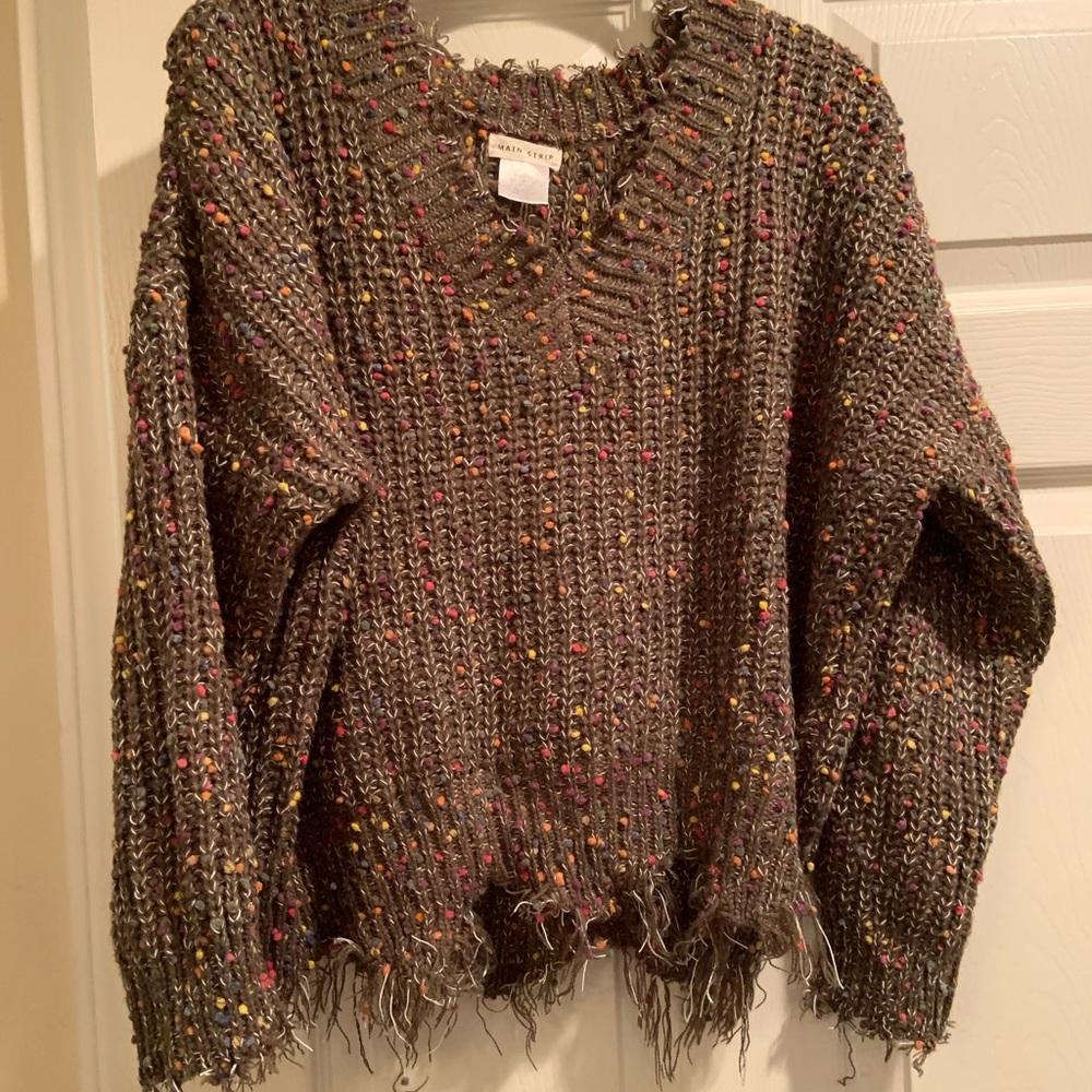 Main Strip multi polka dot sweater
